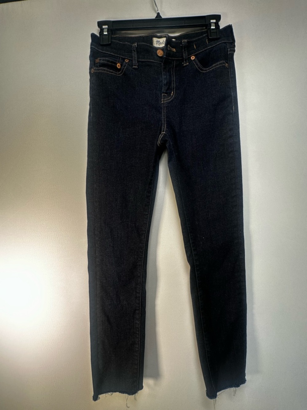 Madewell Dark Wash Alley Straight Jeans